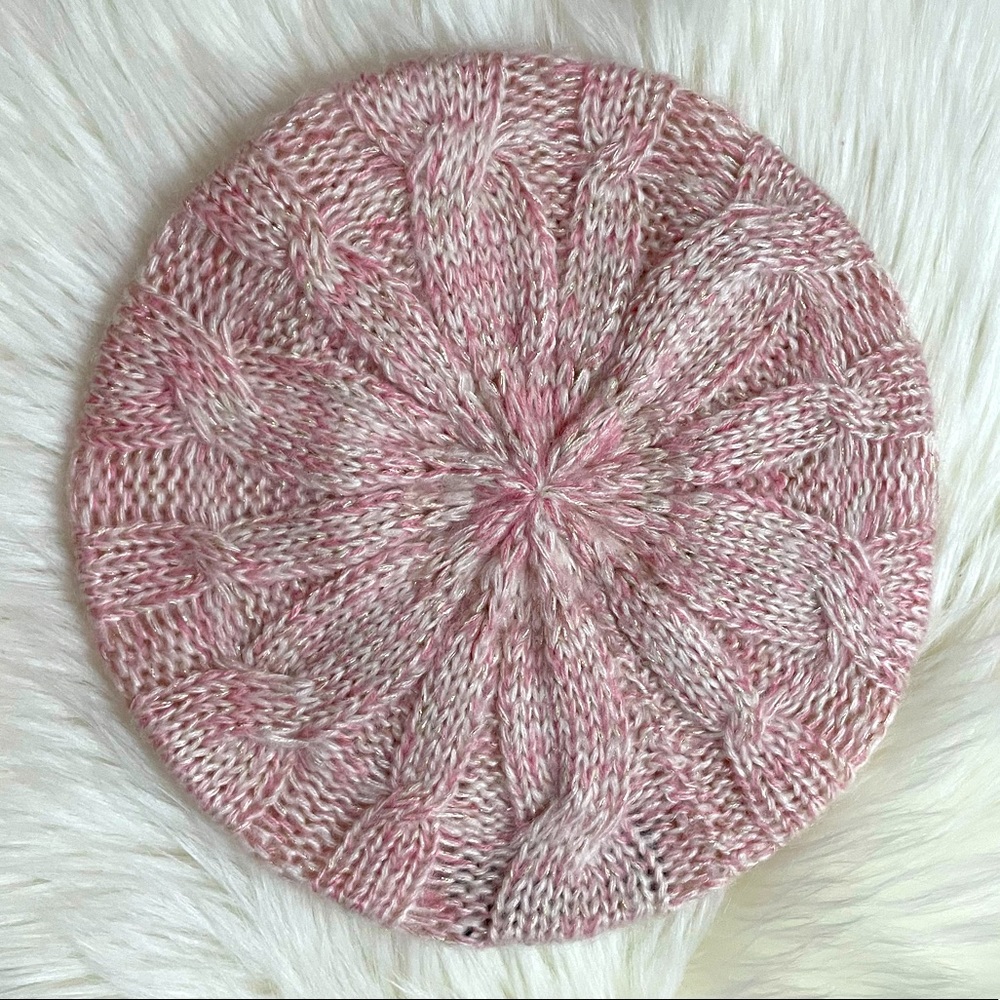 NWOT Forever 21 Pink Tam Beret Hat + 2